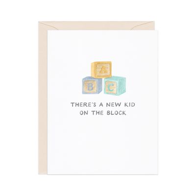 New Kid On The Block — Pop Culture Pun New Baby Card