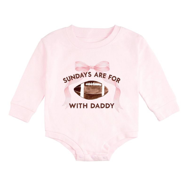Sundays Are For Football Long Sleeve Romper