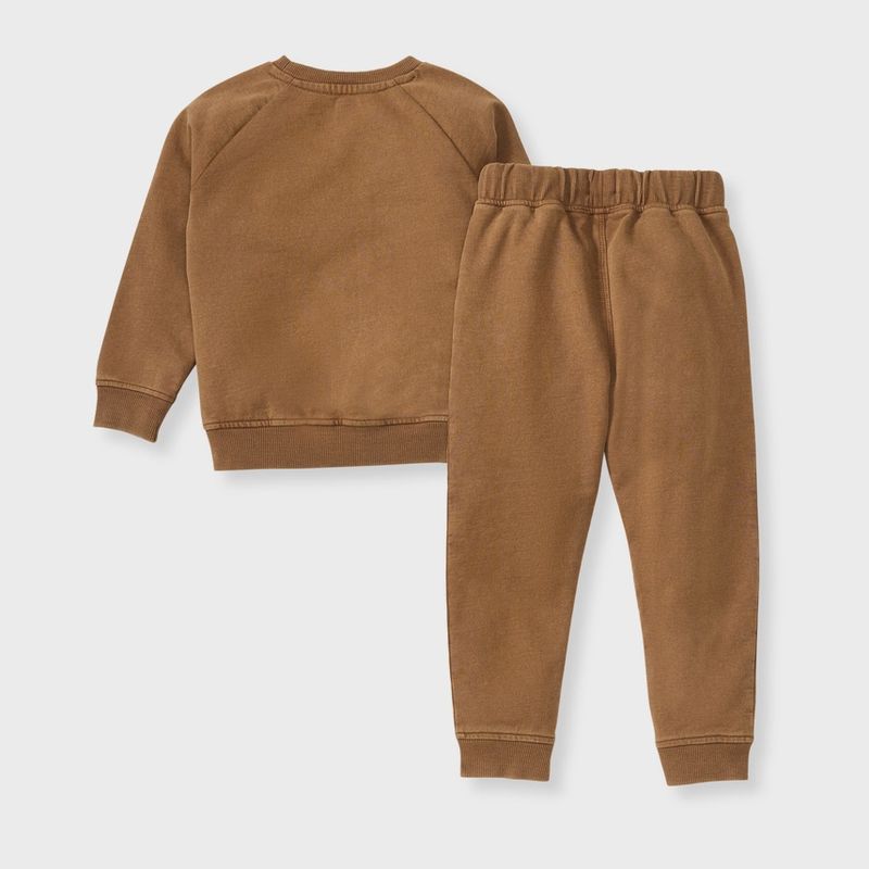 Acid Wash Football Sweatshirt SET