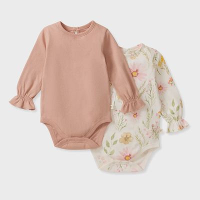 2 Pack Wild Floral Bodysuits