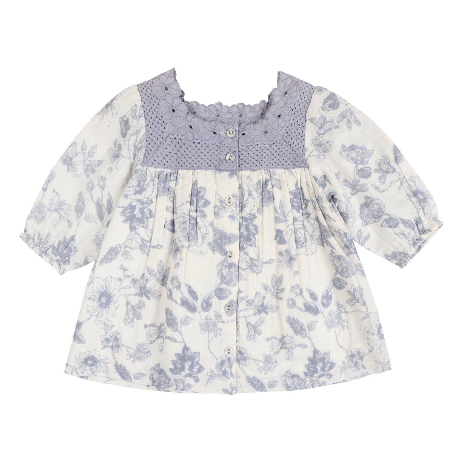 Claudia Floral Baby Dress &amp; Bloomer Set (Organic Muslin), Size: 6-12M