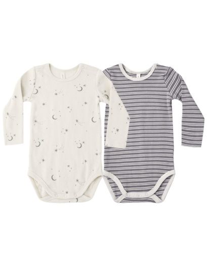 Ribbed Bodysuit 2PK | Slate, Celestial