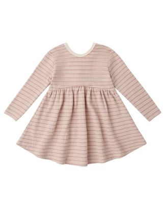 RIBBED LONG SLEEVE DRESS | Dusty Rose