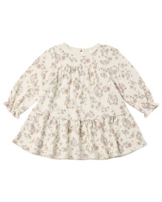 TIERED JERSEY DRESS FLORAL VINE