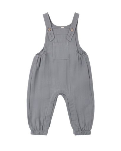 BABY OVERALL SLATE, Size: 0-3M