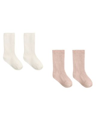 SOCKS SET NATURAL, DUSTY ROSE
