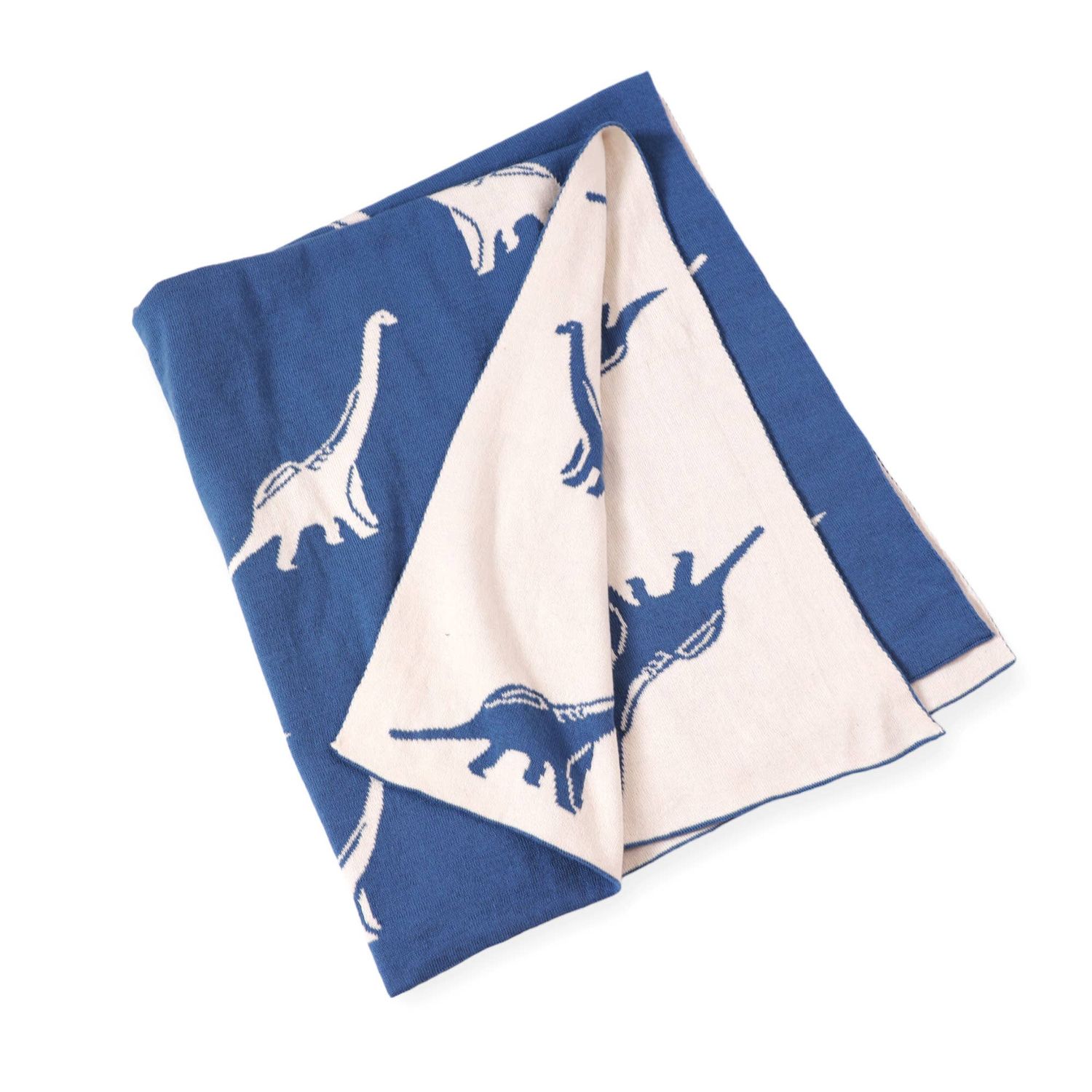 Dinosaur| Reversible Sweater Knit Baby Blanket, Size: One Size