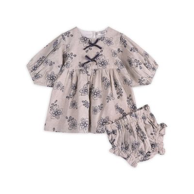 Theresa Floral Dress &amp; Bloomer Set (Organic)