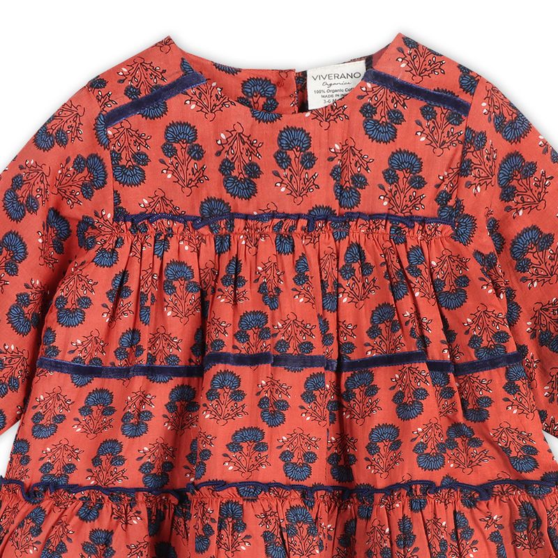 Isadora Tiered Floral Dress &amp; Bloomer (Organic)