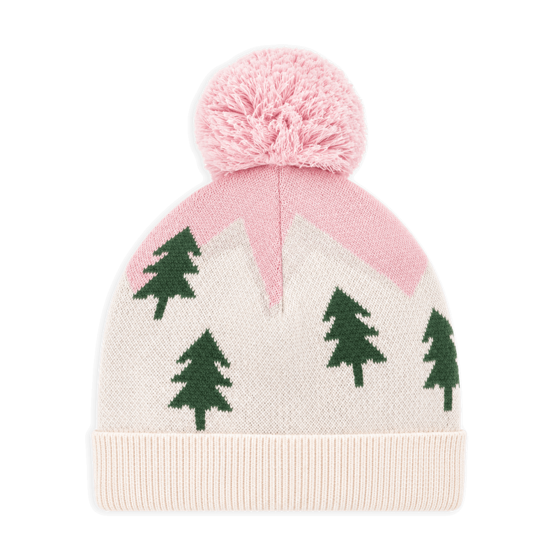 Alpine Peaks Knit Baby Beanie w/ Pom