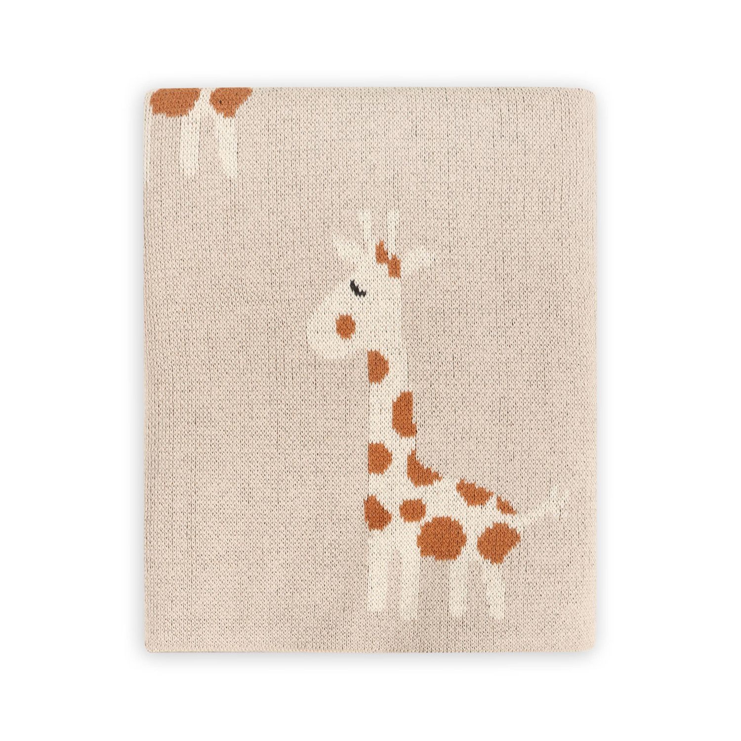 Giraffe | Organic Jacquard Sweater Knit Blanket, Size: One Size
