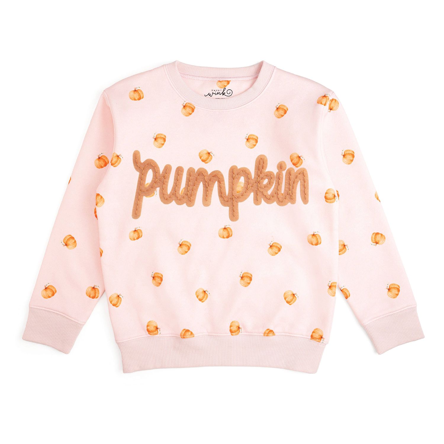 Pumpkin Stitch Patch Sweatshirt