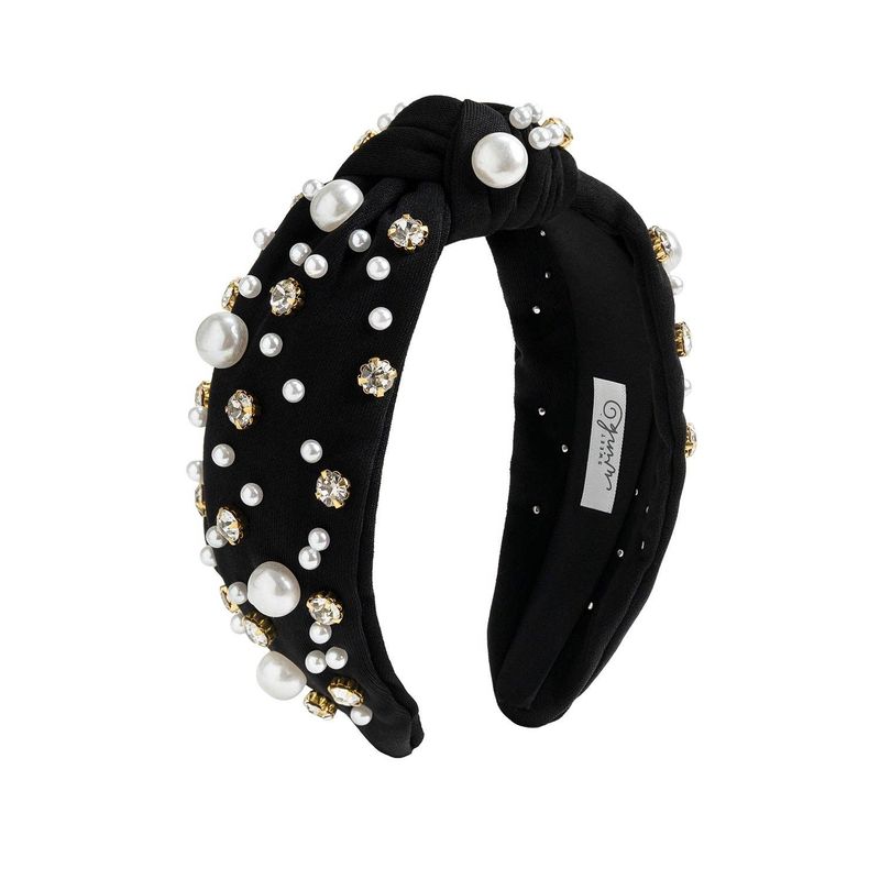 Black Pearl Gemstone Headband