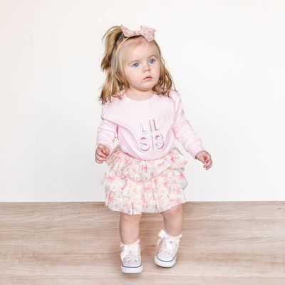 Lil Sis Embroidered Patch Romper | Family Fun