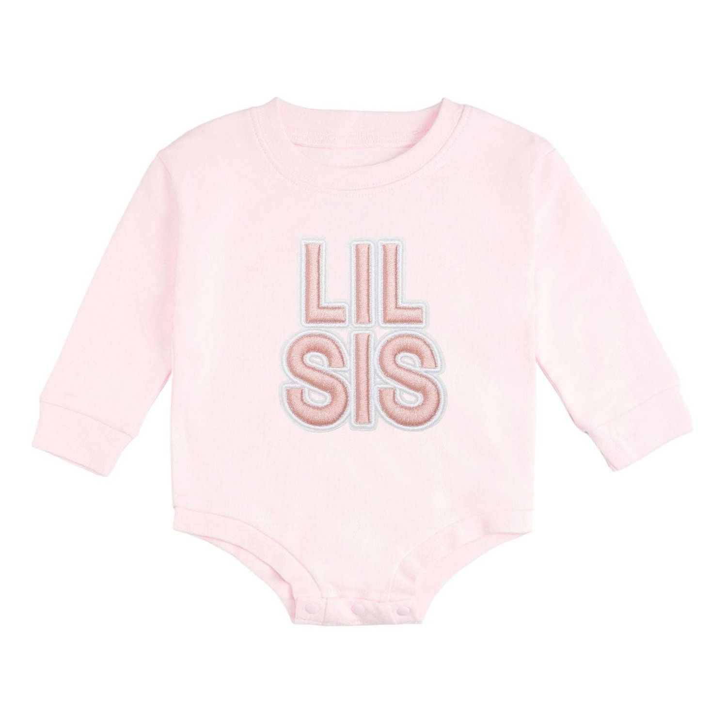 Lil Sis Embroidered Patch Romper | Family Fun, Size: 6-12M