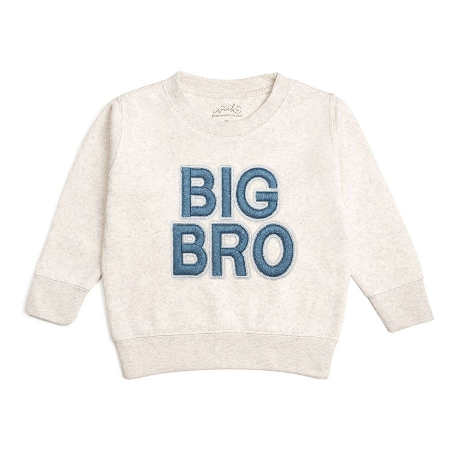 Big Bro Embroidered Patch Sweatshirt, Size: 3T