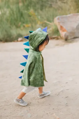 Dino-Dragon Baby Cape | Green-Blue
