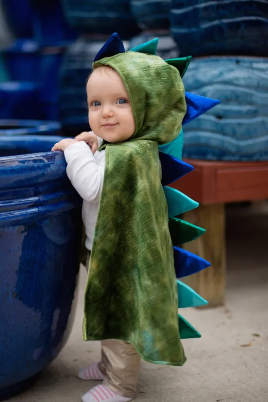 Dino-Dragon Baby Cape | Green-Blue