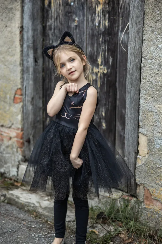 Black Cat Dress &amp; Headpiece