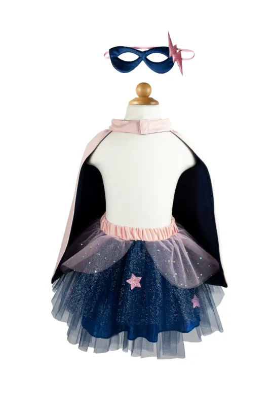 Super-duper Tutu, Cape &amp; Mask | Pink &amp; Navy