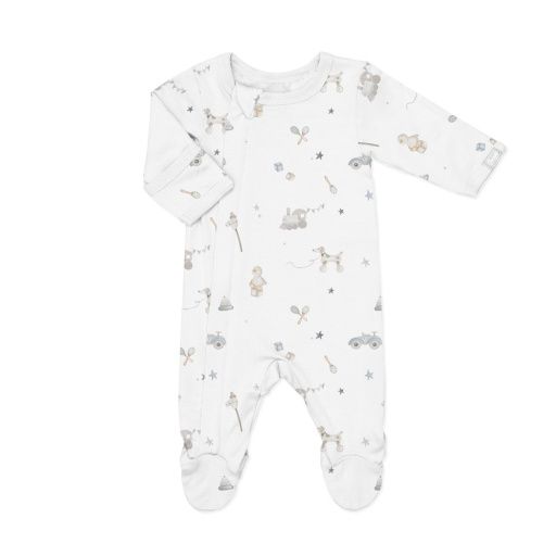 Zipper Footie | Toys on Cream, Size: 3m
