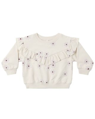 RUFFLE FLEECE SWEATSHIRT BLUE DAISY