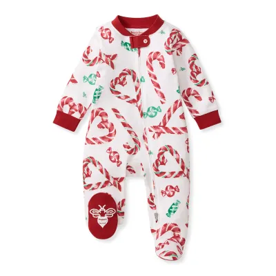 Candy Cane Love Organic Cotton Sleeper | Pjs