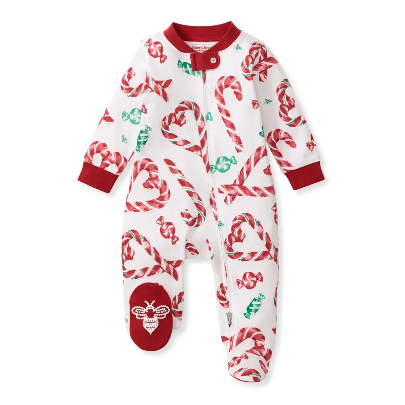 Candy Cane Love Organic Cotton Sleeper | Pjs