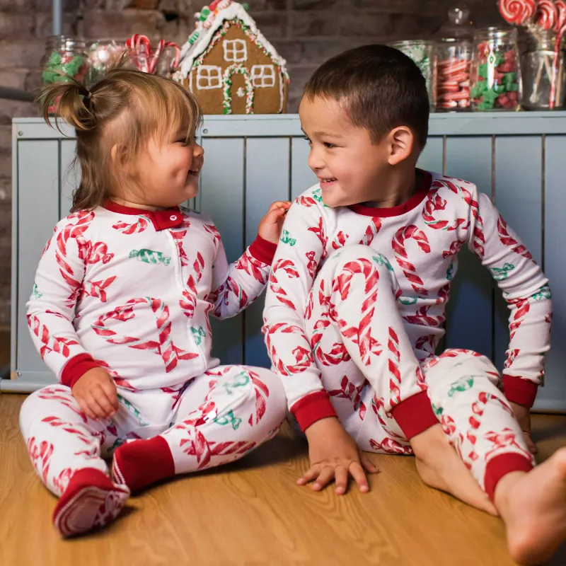 Candy Cane Love Organic Cotton Sleeper | Pjs