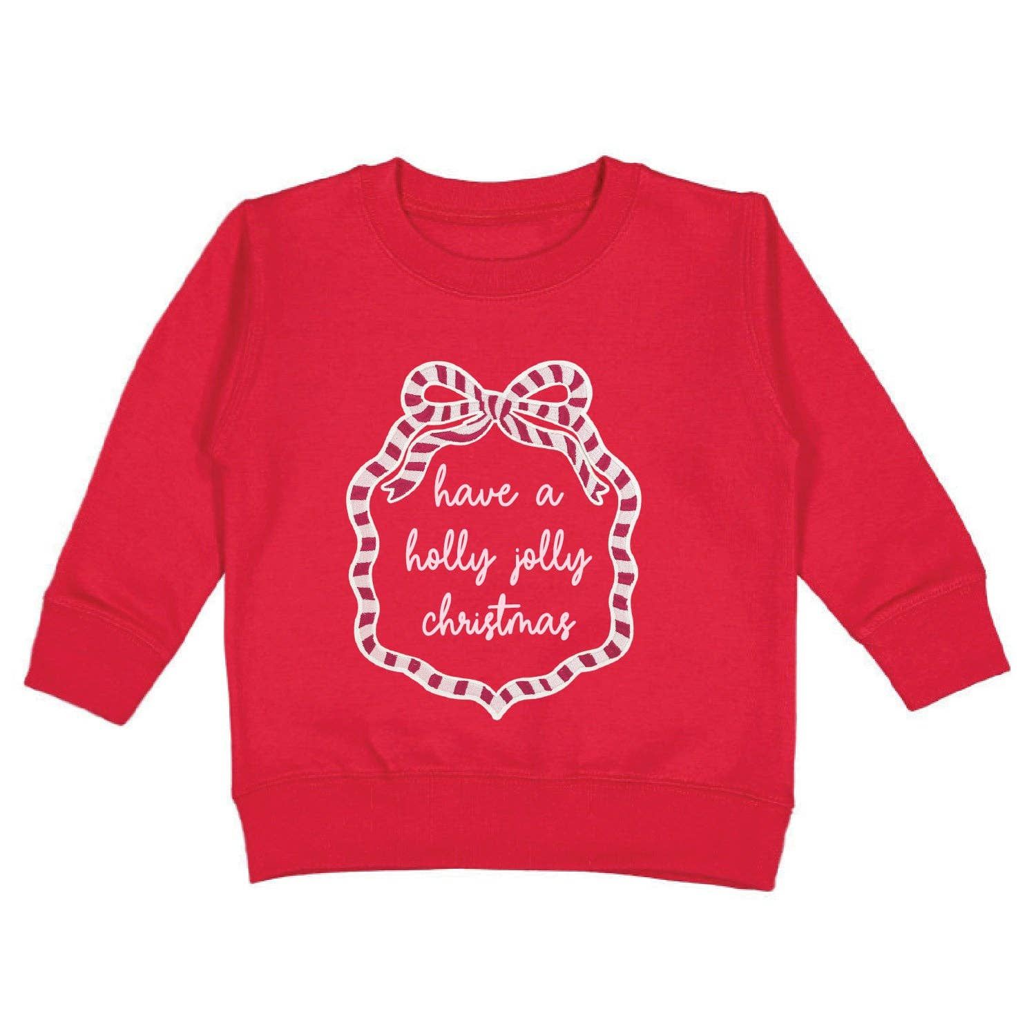Holly Jolly Christmas Bow Patch Sweatshirt