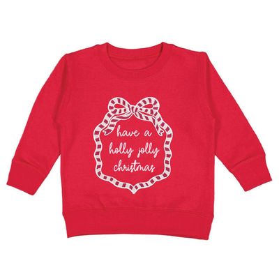 Holly Jolly Christmas Bow Patch Sweatshirt
