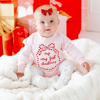 My First Christmas Long Sleeve Romper