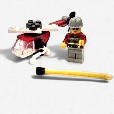 Fire Helicopter Brick Set