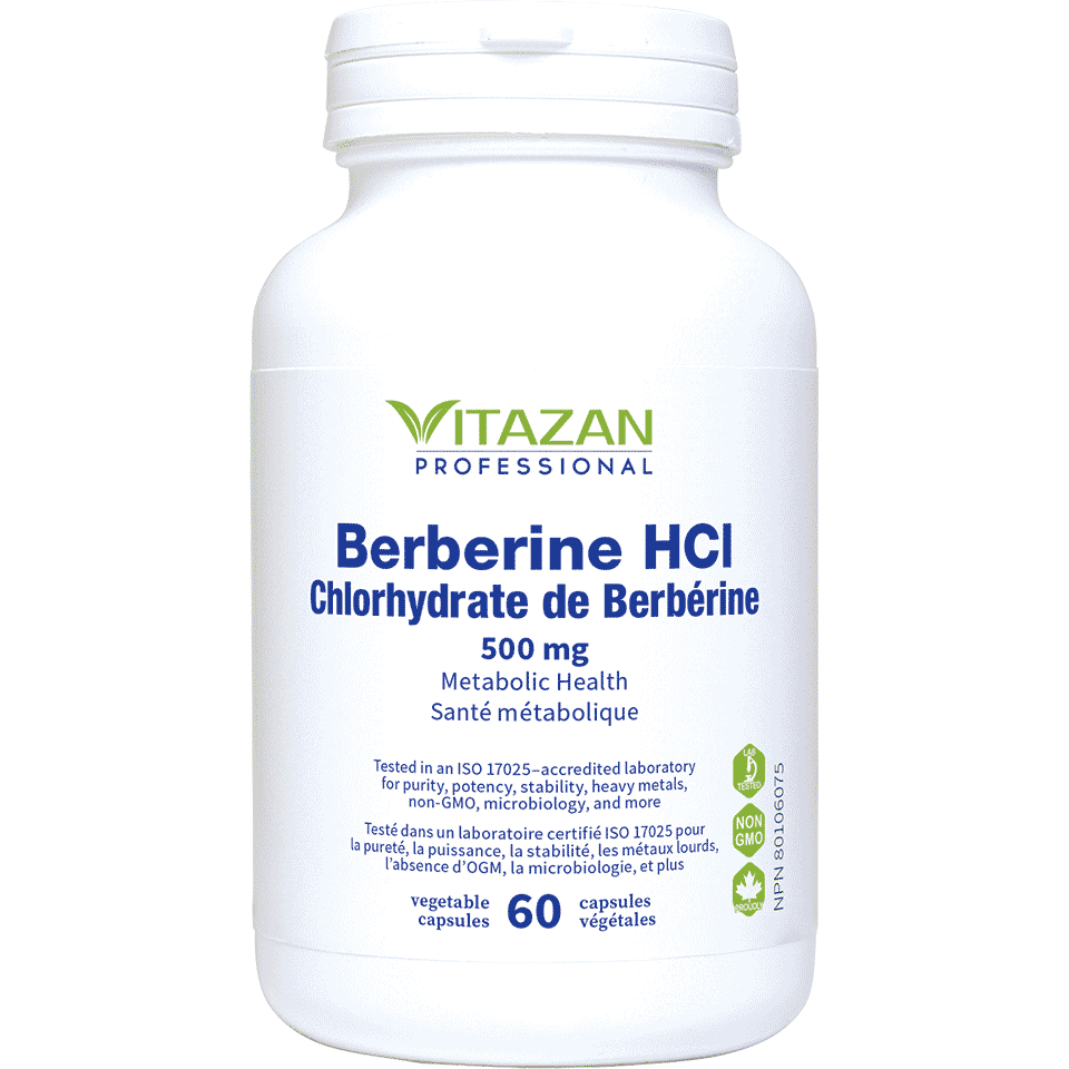 Berberine HCL 500mg - 60 Capsules