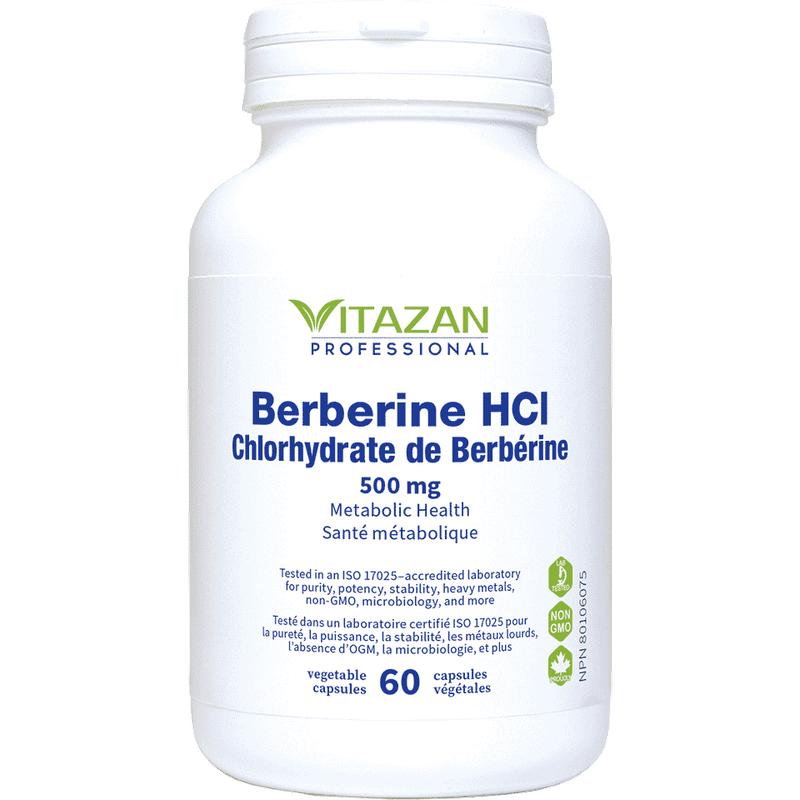 Berberine HCL 500mg - 60 Capsules