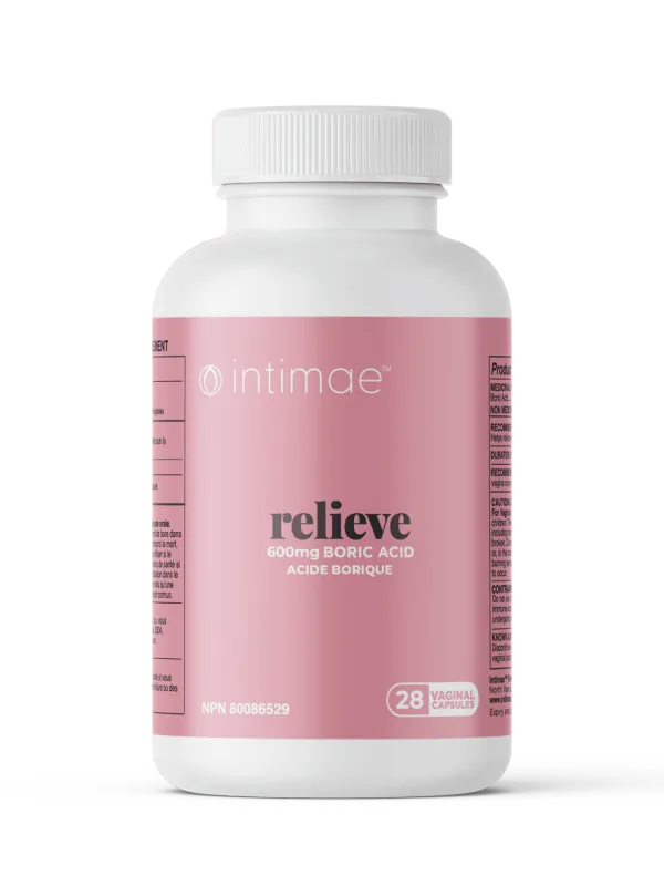 Relieve Boric Acid 600mg - 28 Capsules
