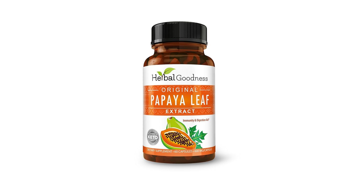 Papaya Leaf Extract 600mg - 60 Capsules