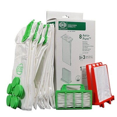SEBO K-SERIES SERVICE BOX W/8 ULTRA BAGS/MICRO/HYGIENE FILTER