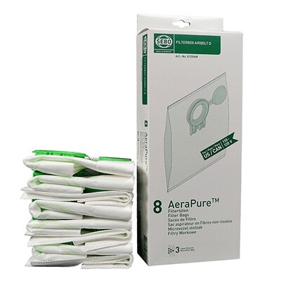 SEBO D-SERIES ELECTRET UTLRA FILTER BAGS (8/PACKAGE)