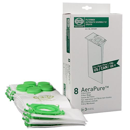 SEBO BAGS automatic X, essential G, C &amp; Mechanical (5093) (8 PKG)