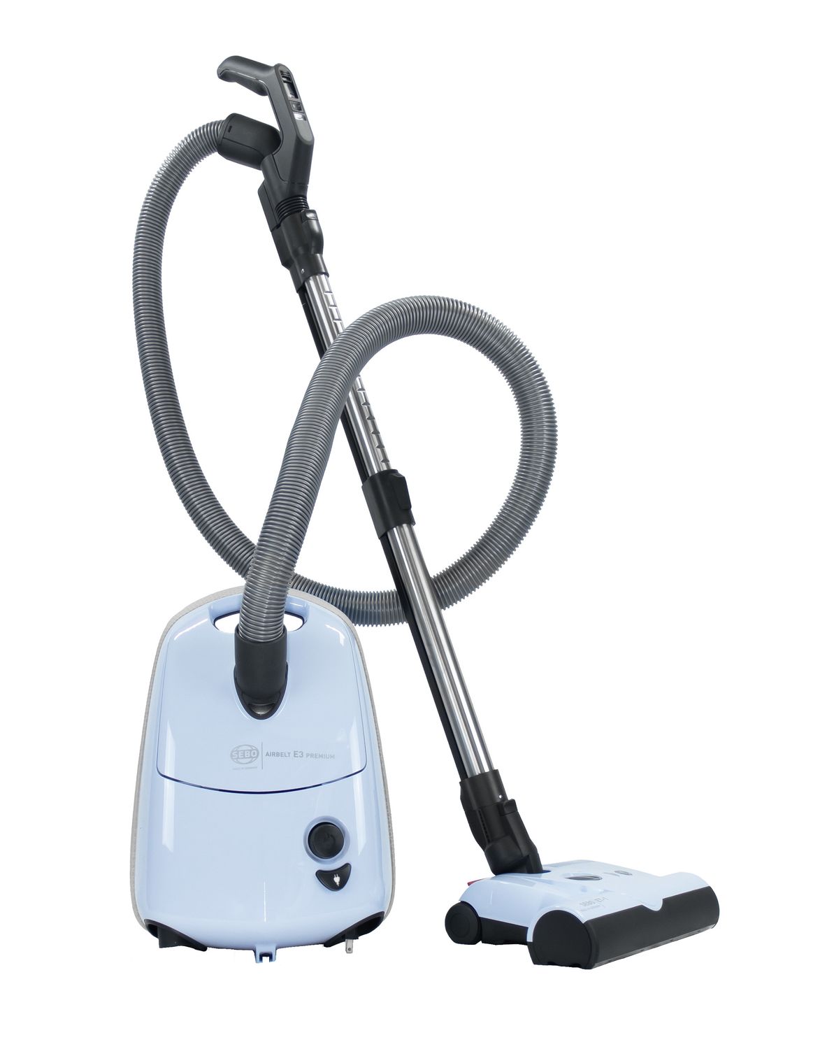 SEBO AIRBELT E3  Premium in Pastel Blue Canister Vacuum