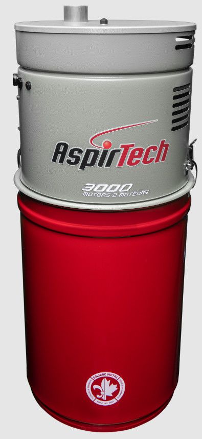 AspirTech Central Vacuum Cleaner Model 3000 Dual Motor