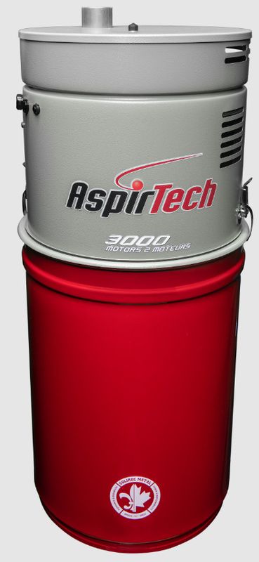 AspirTech Central Vacuum Cleaner Model 3000 Dual Motor