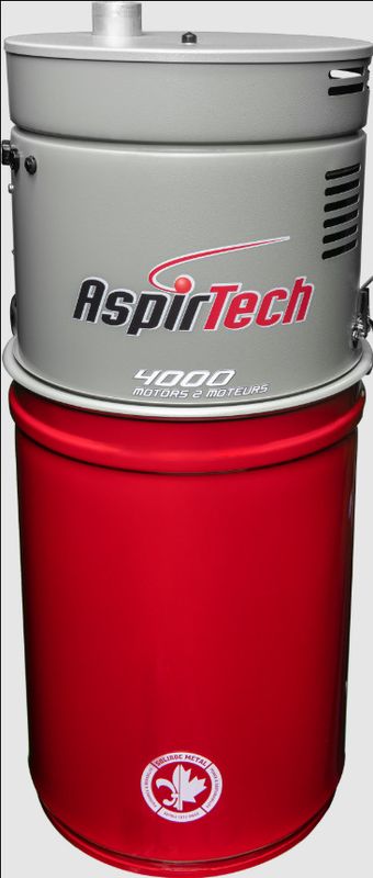 AspirTech Central Vacuum Cleaner Model 4000  Dual Motor 240V