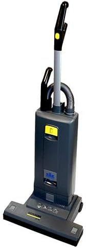 Industrial grey Kärcher Sensor XP 18 commercial upright vacuum featuring the maximum 18-inch wide brush deck and rear stretch