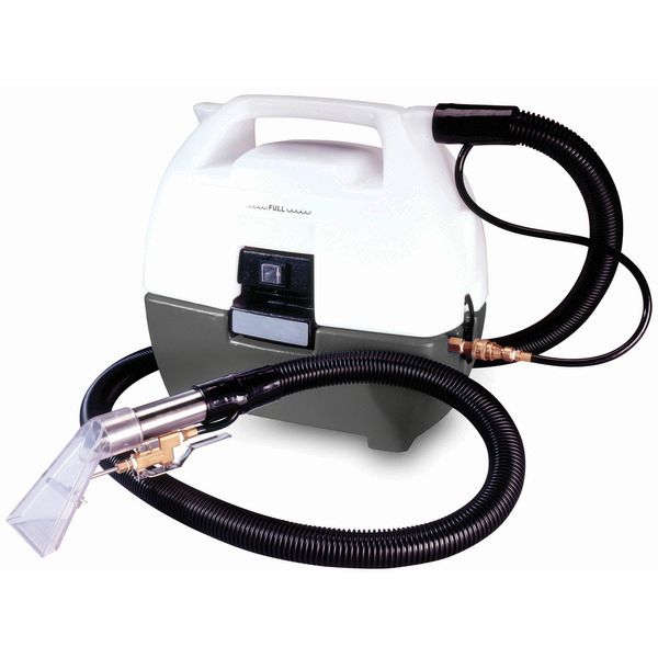 Kärcher Presto commercial portable carpet spotter extractor with clear view hand tool.