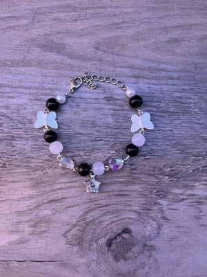 Black &amp; white butterfly bracelet