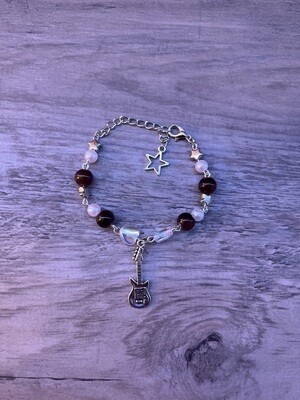 Brown and Pearl Guitar Bracelet