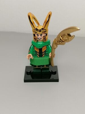Loki minifigure from Marvel comics Deluxe Version