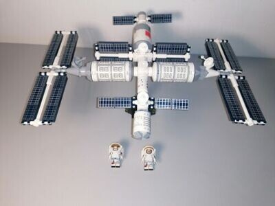 Brick Space Station with minifigure